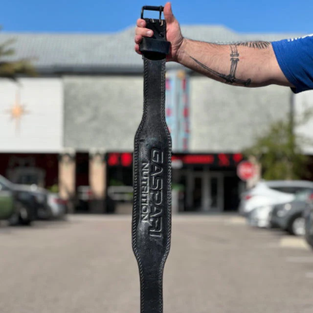 Gaspari Genuine Leather Embossed Weight Belt & Beanie Bundle - Image 5